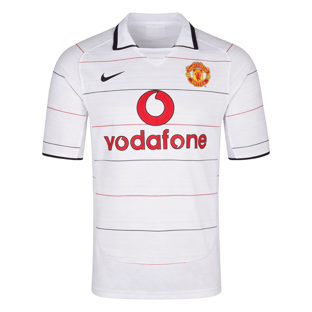 Retro Manchester United Mens Away Soccer Jersey 2004/06 White