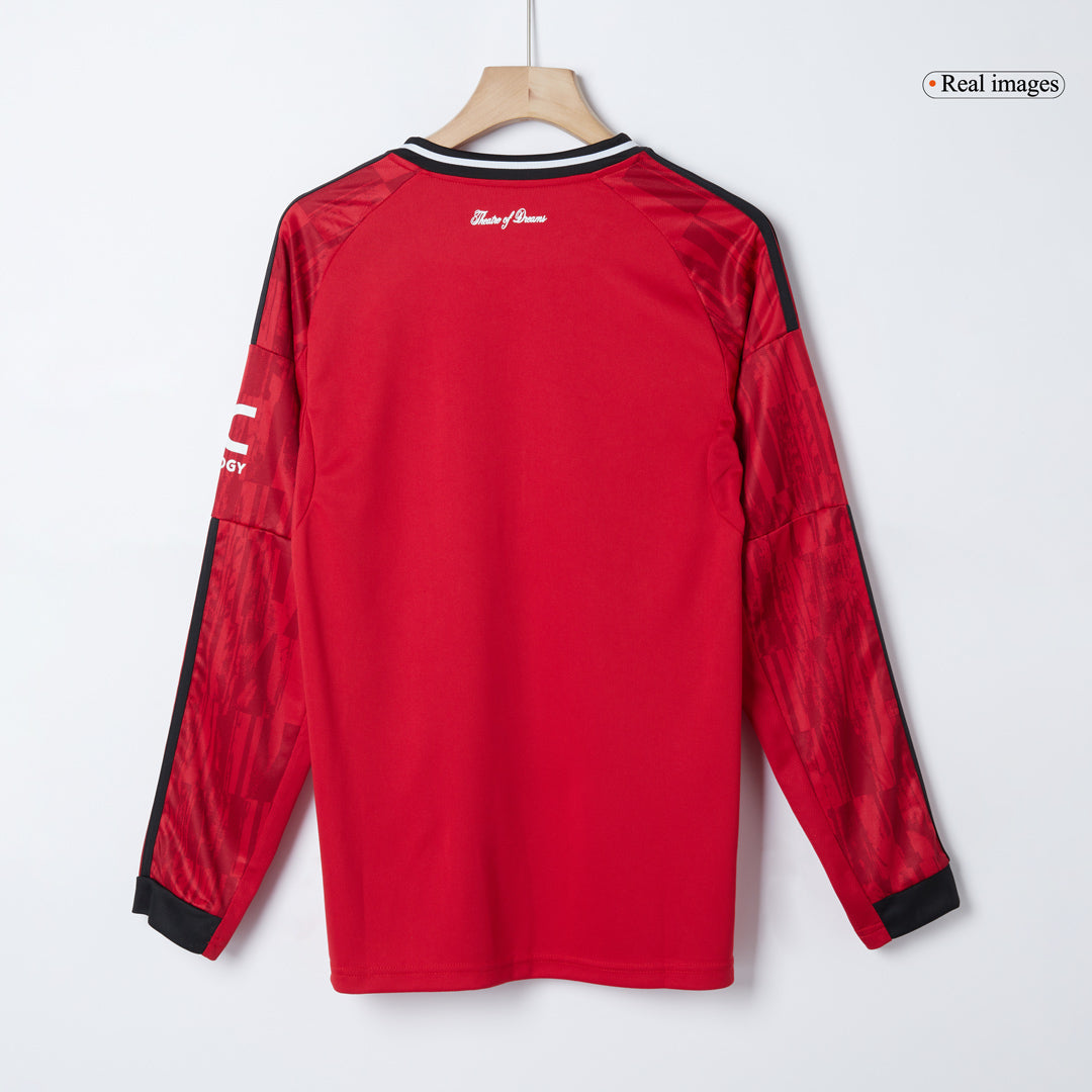 Manchester United Mens Home Long Sleeve Soccer Jersey 2025/26 Red