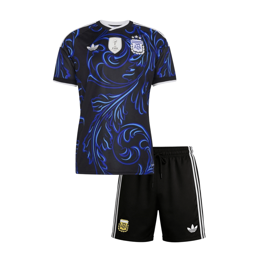 Argentina Kids Away Soccer Kit World Cup 2026 Black