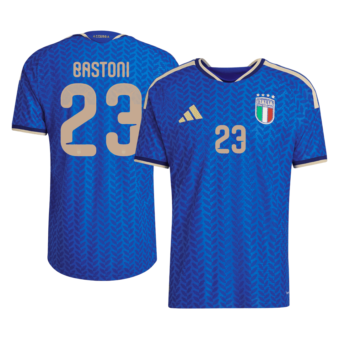 BASTONI #23 Italy Mens Home Soccer Jersey World Cup 2026 Blue - Player Version
