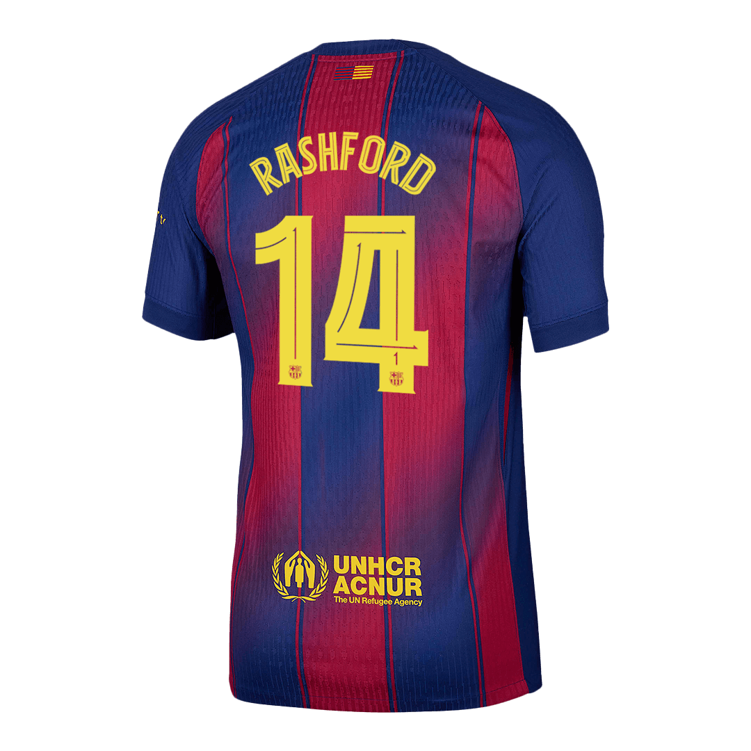 RASHFORD #14 Barcelona Mens Home Soccer Jersey UCL 2025/26 Red&Blue - Player Version