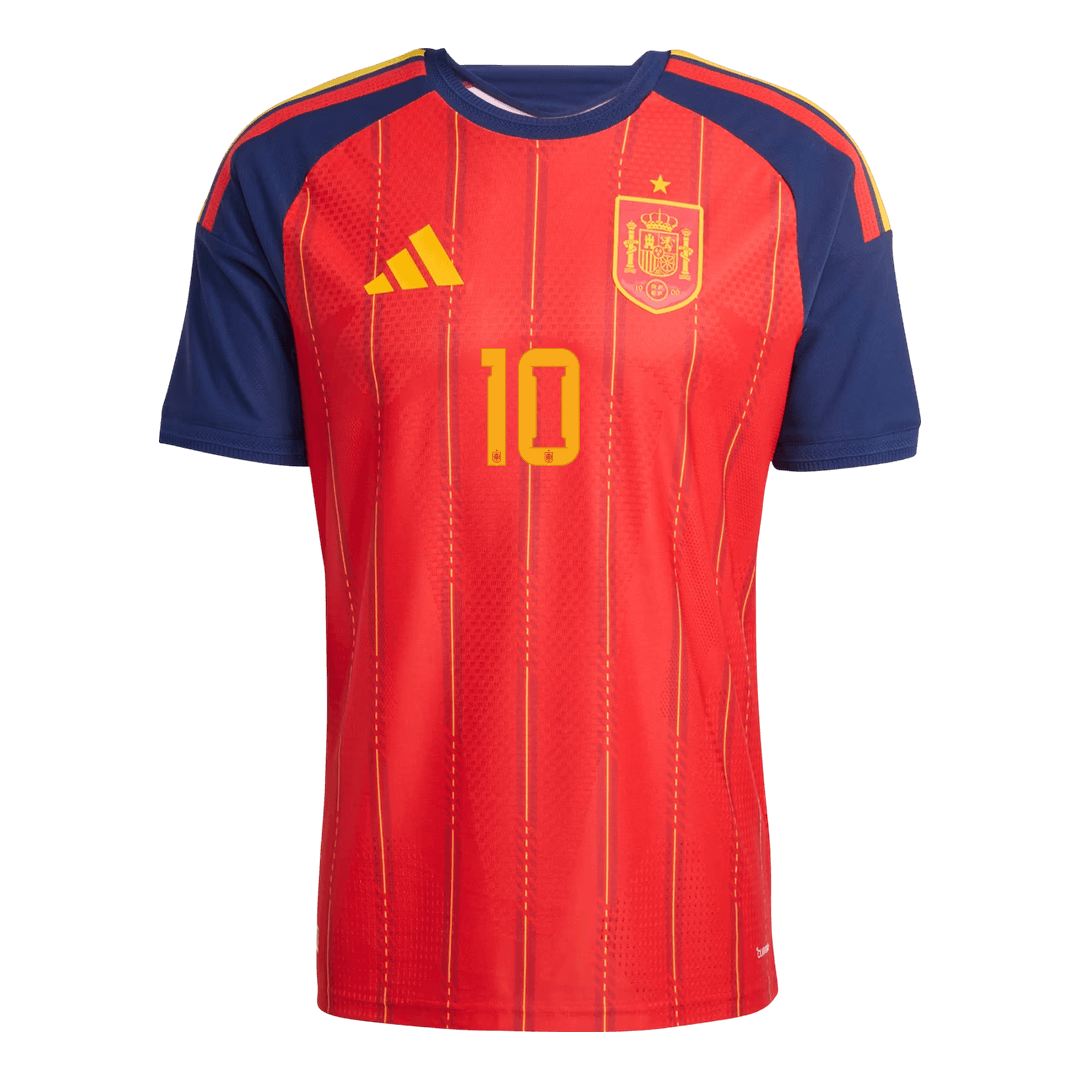 OLMO #10 Spain Mens Home Soccer Jersey World Cup 2026 Red - Player Version