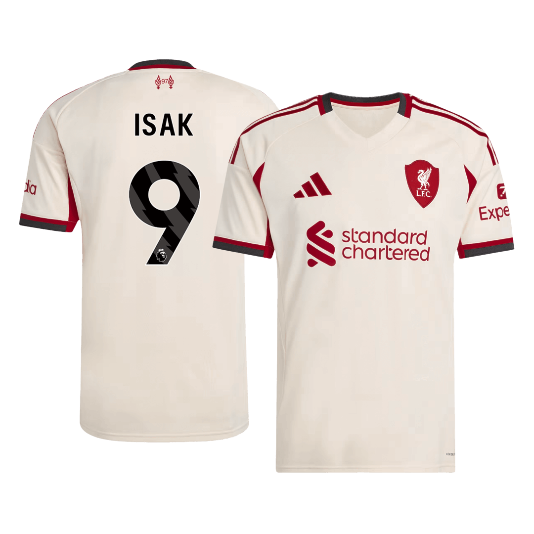 ISAK #9 Liverpool Mens Away Soccer Jersey 2025/26 White