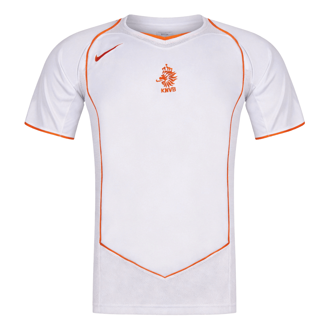Retro Netherlands Mens Away Soccer Jersey 2004 White