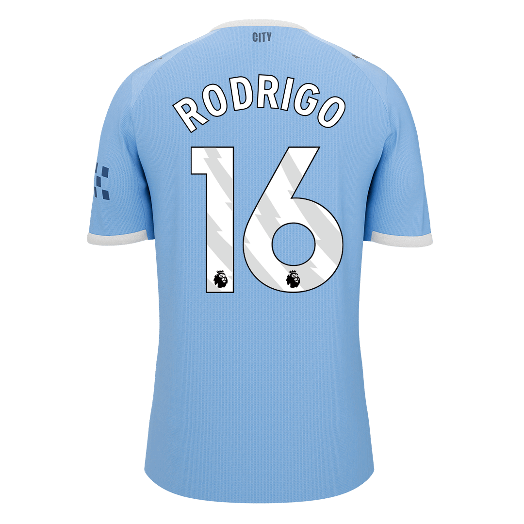 RODRIGO #16 Manchester City Mens Home Soccer Jersey 2025/26 Blue [PREMIUM]
