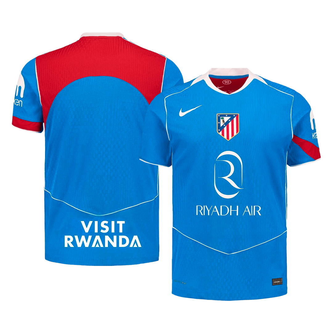 Atletico Madrid Mens Third Away Soccer Jersey 2025/26 Blue - Player Version