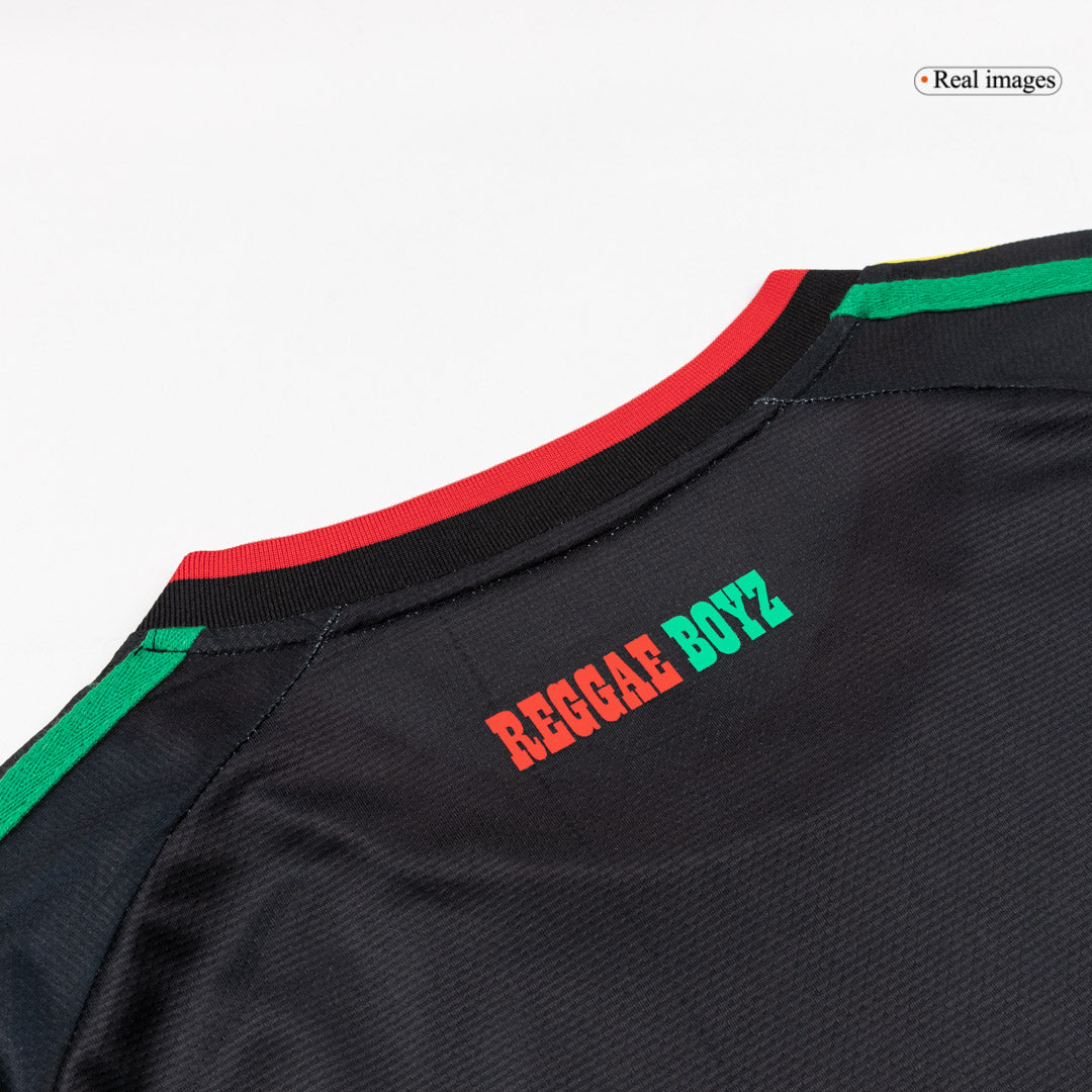 Jamaica Mens Away Soccer Jersey World Cup 2026 Black - Player Version