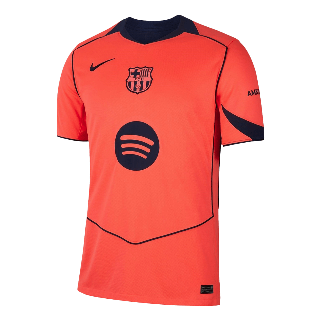 Barcelona Mens Third Away Soccer Full Set 2025/26 Orange