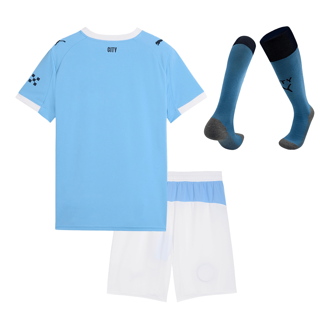 Manchester City Kids Home Soccer Full Set 2025/26 Blue