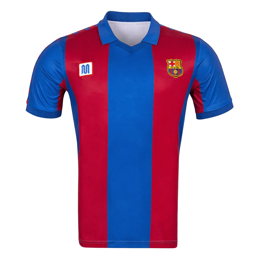 Retro Barcelona Mens Home Soccer Jersey 1980/82 Blue&Garnet