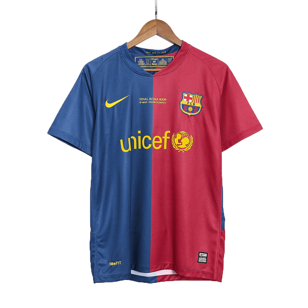 Retro MESSI #10 Barcelona Mens Home Soccer Jersey UCL Final UCL 2008/09