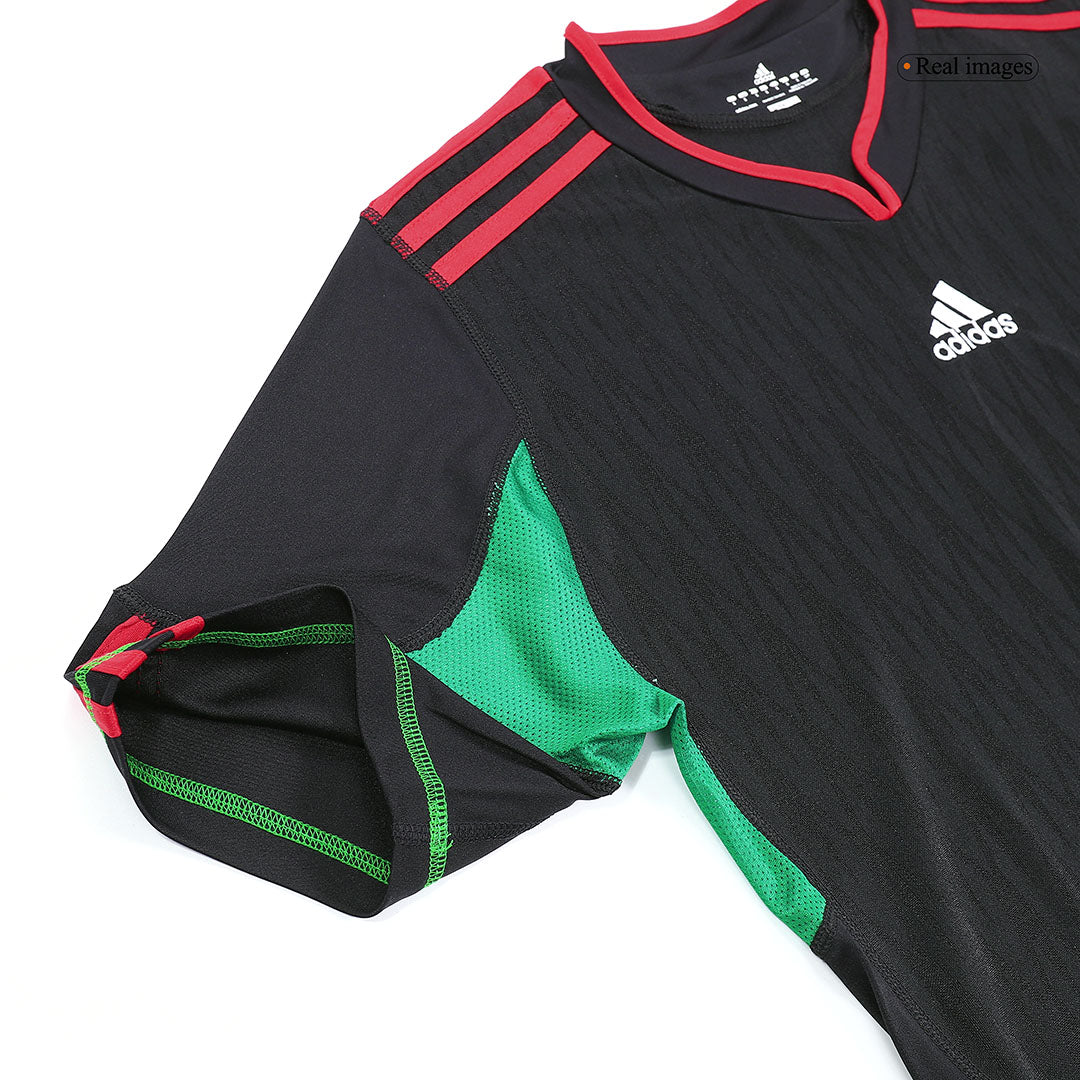 Retro Mexico Mens Away Soccer Jersey 2010 Black