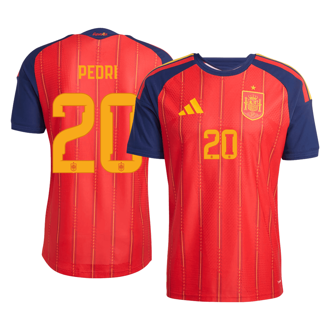 PEDRI #20 Spain Mens Home Soccer Jersey World Cup 2026 Red - Player Version