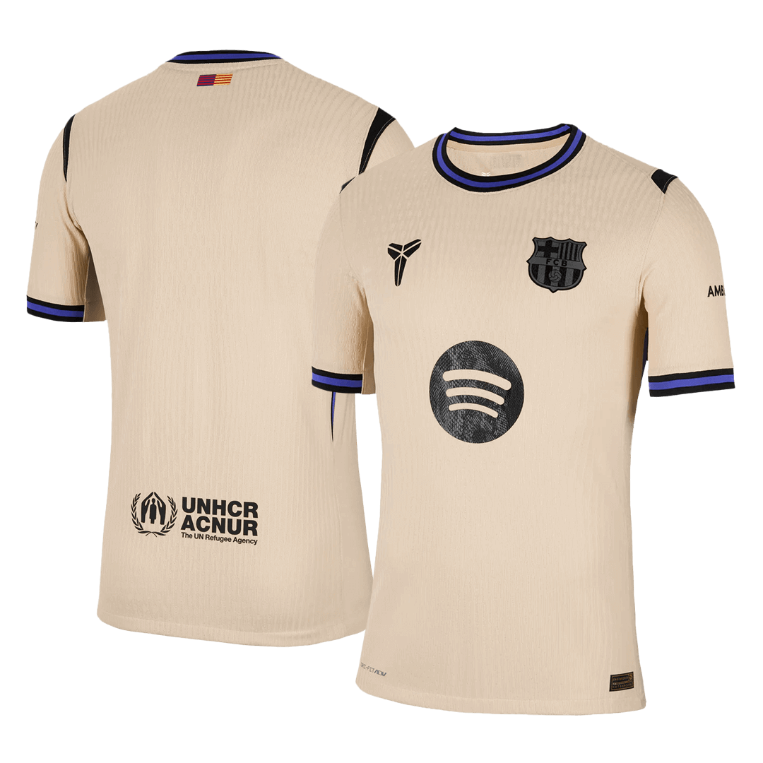 Barcelona Mens Away Soccer Jersey 2025/26 Yellow - Player Version