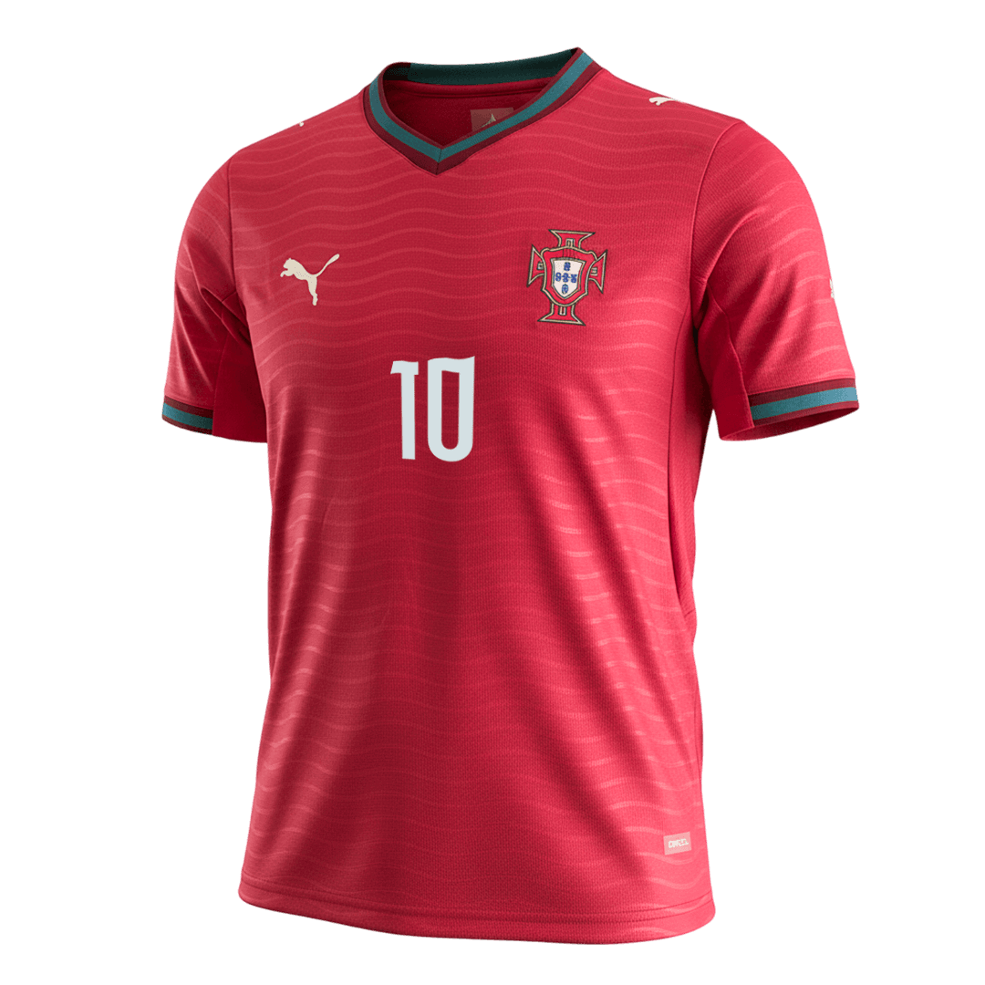 BERNARDO #10 Portugal Mens Home Soccer Jersey World Cup 2026 Red [PREMIUM]
