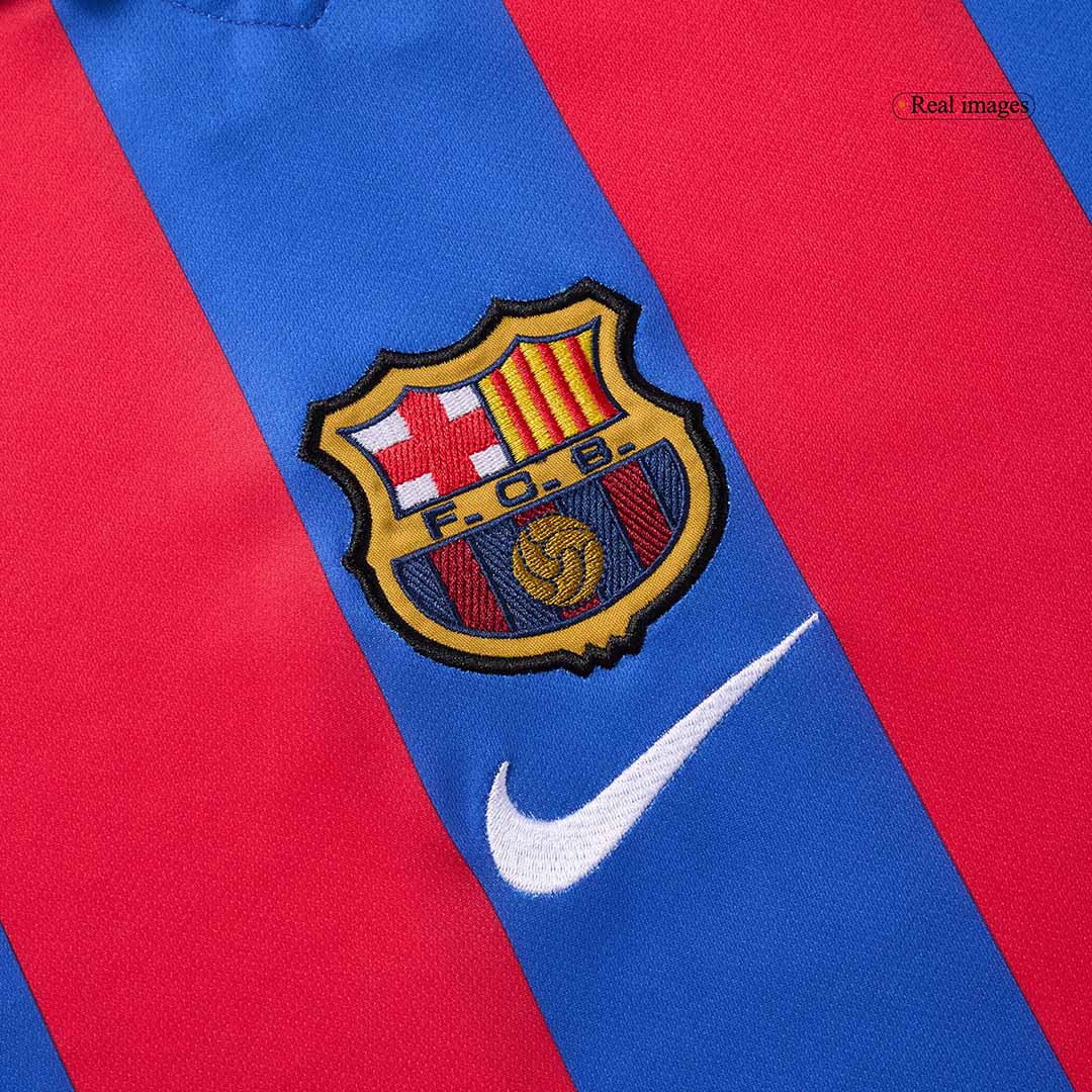 Retro Barcelona Mens Home Soccer Jersey 2001/02 Red&Blue