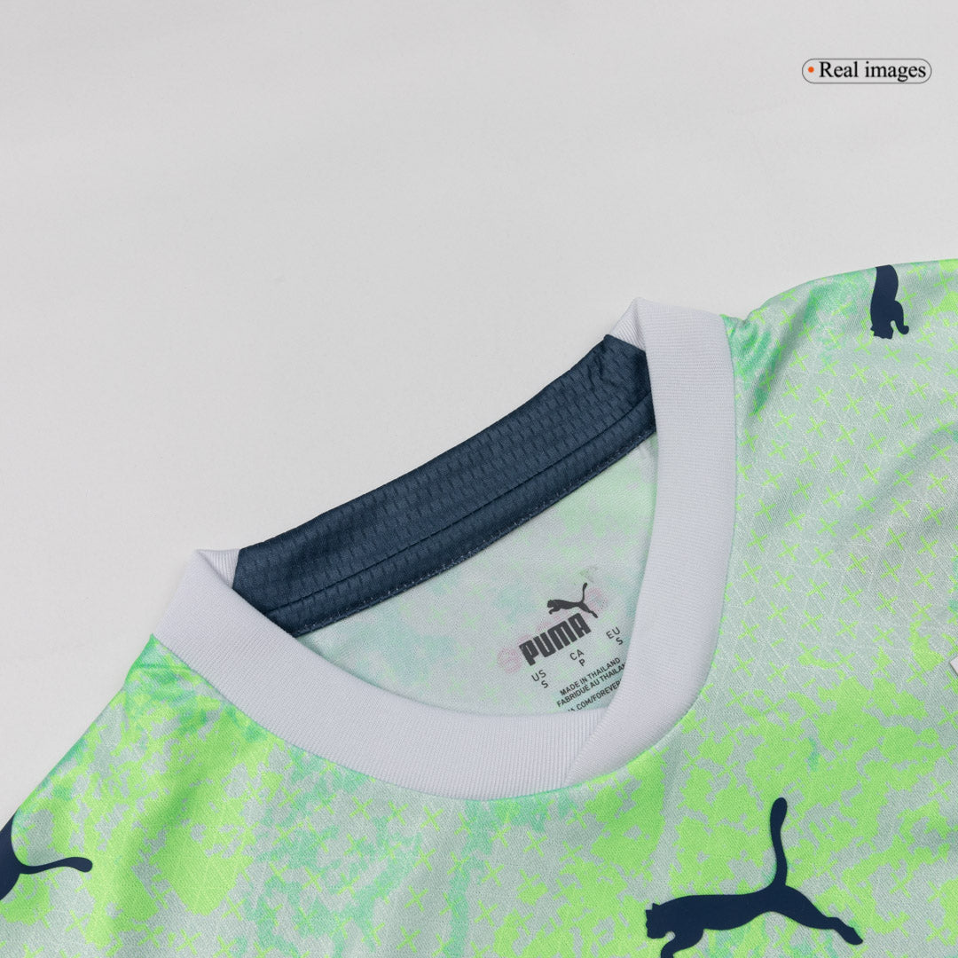 AKANJI #5 Switzerland Mens Away Soccer Jersey World Cup 2026 Green - Player Version