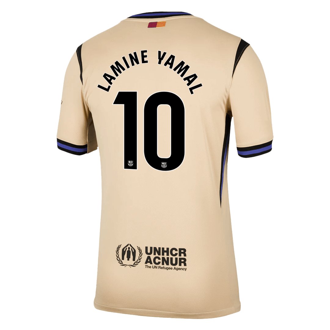 LAMINE YAMAL #10 Barcelona Mens Away Soccer Jersey 2025/26 Yellow