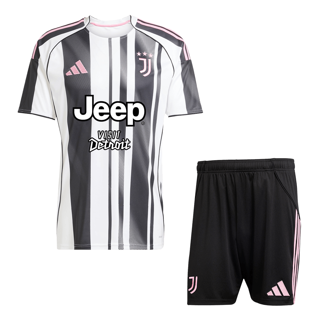 Juventus Mens Home Soccer Kit 2025/26 Black&White
