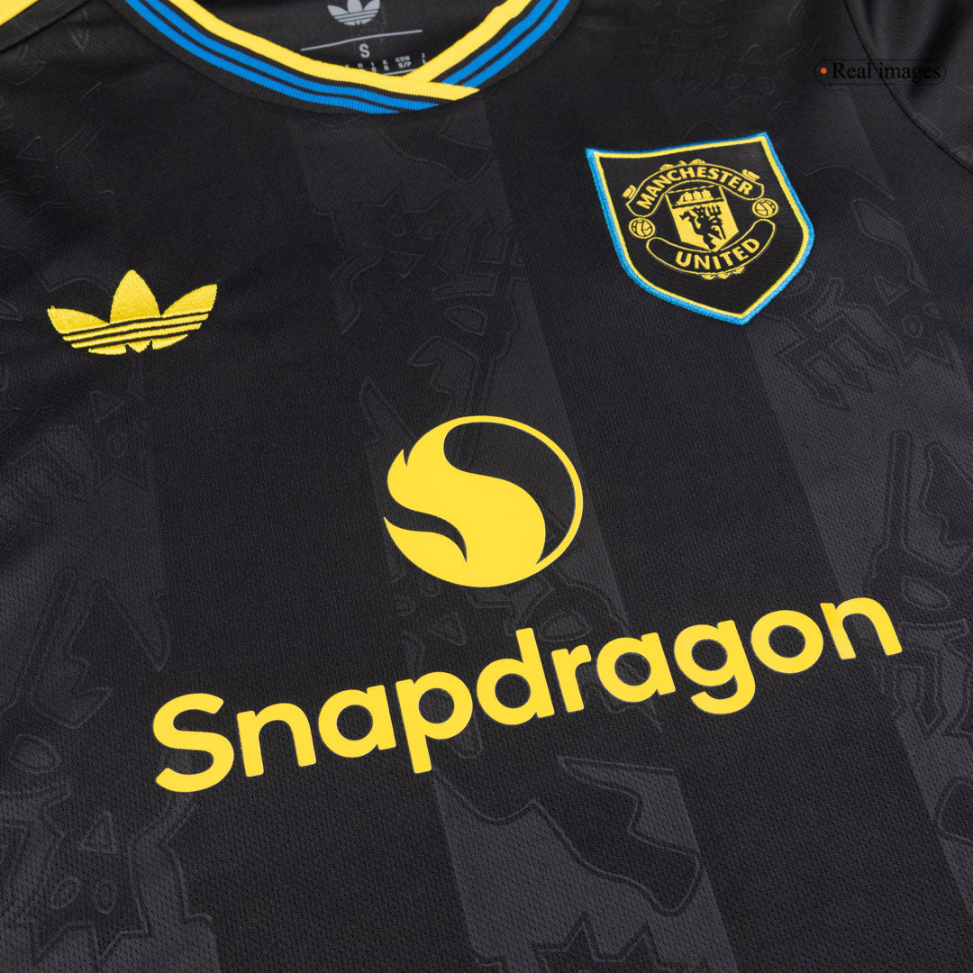 Manchester United Womens Third Away Soccer Jersey 2025/26 Black
