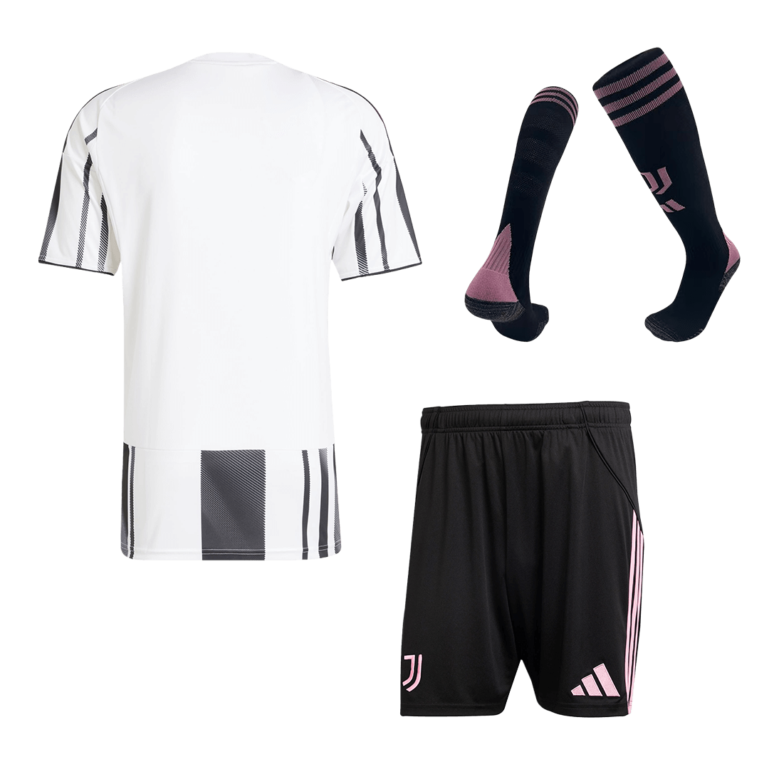 Juventus Mens Home Soccer Full Set 2025/26 Black&White