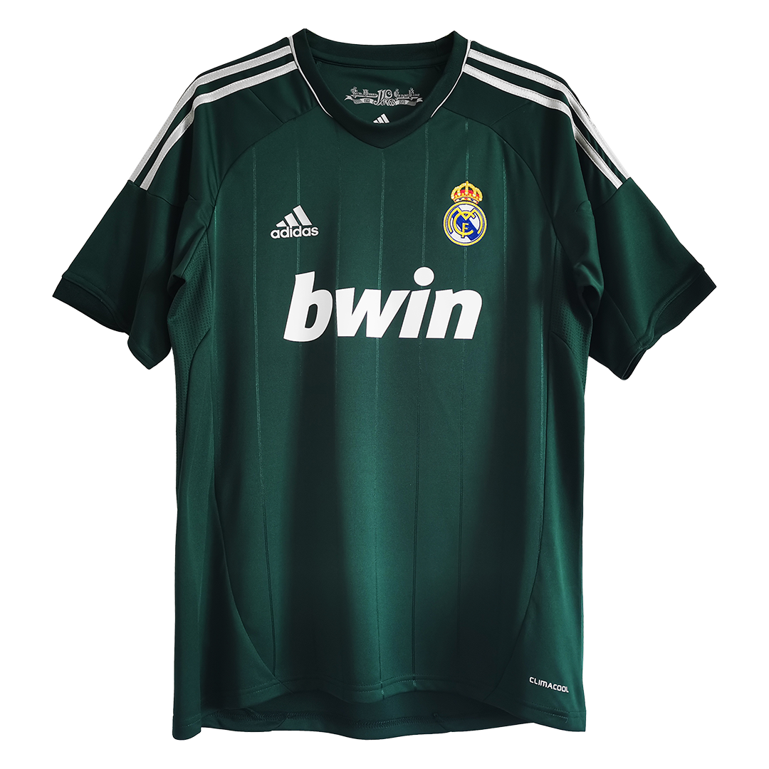 Retro Real Madrid Mens Third Away Soccer Jersey 2012/13 Green