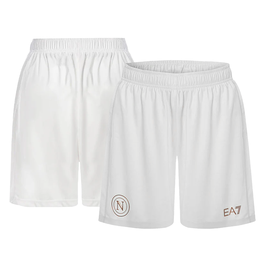 Napoli Mens Away Soccer Shorts 2025/26 White