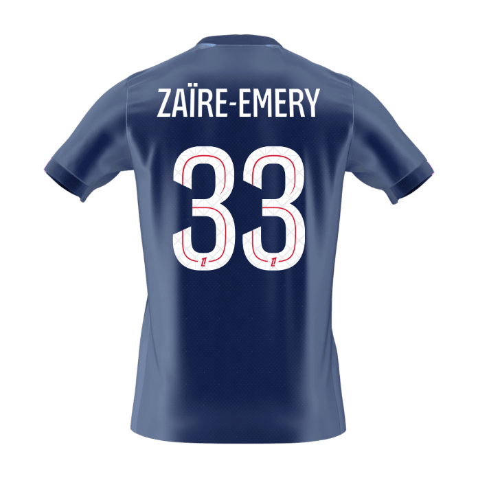 ZAïRE EMERY #33 PSG Mens Home Soccer Jersey 2025/26 Navy [PREMIUM]
