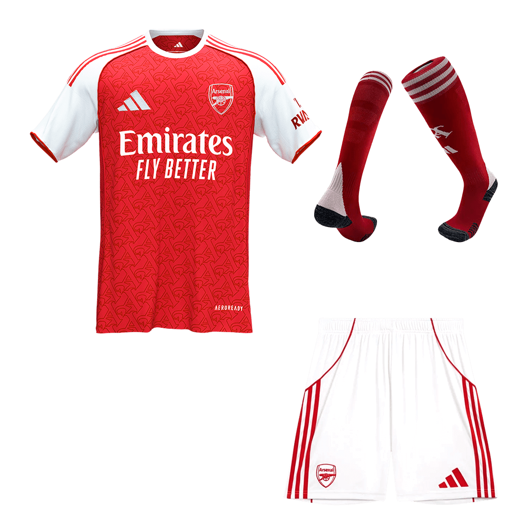 Arsenal Mens Home Soccer Full Set 2025/26 Red [PREMIUM]