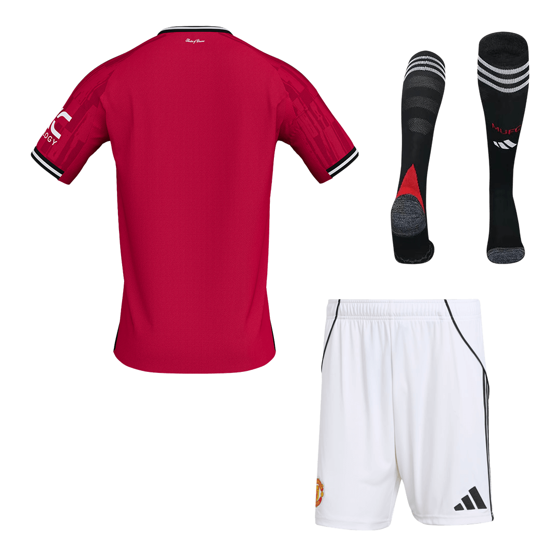 Manchester United Mens Home Soccer Full Set 2025/26 Red [PREMIUM]