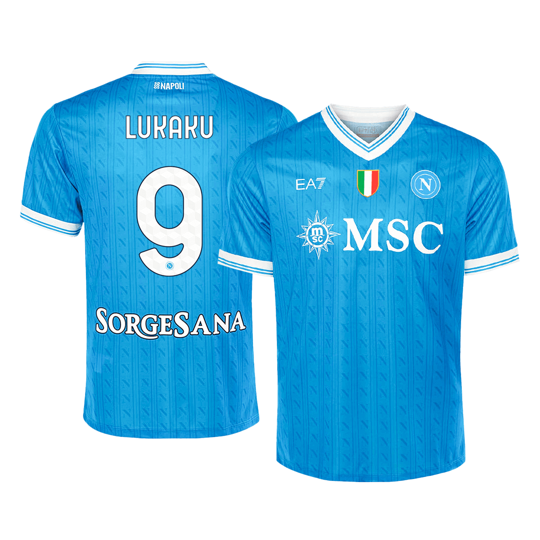 LUKAKU #9 Napoli Mens Home Soccer Jersey 2025/26 Blue