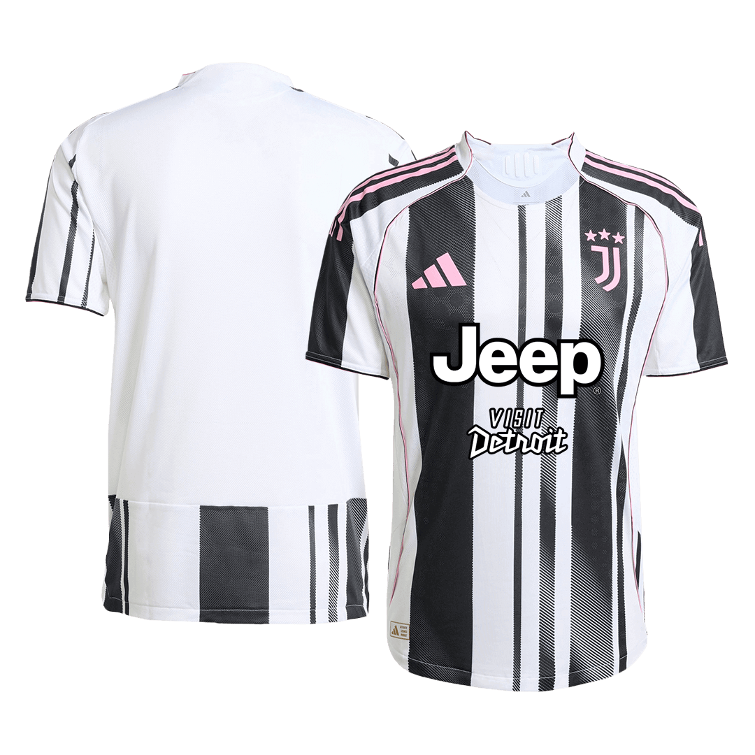 Juventus Mens Home Soccer Jersey 2025/26 Black&White - Player Version
