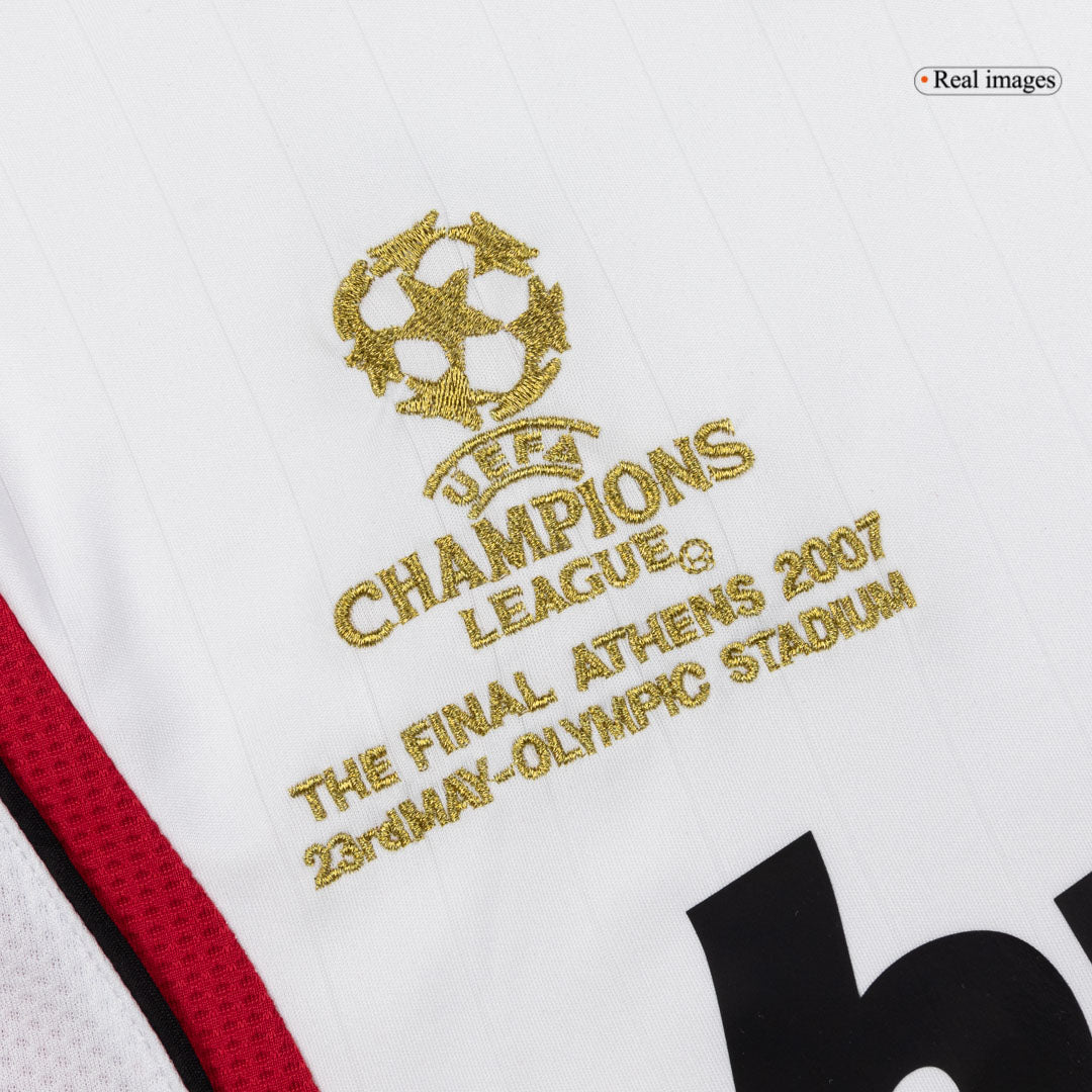 Retro AC Milan Mens Away Long Sleeve Soccer Jersey 2006/07 White