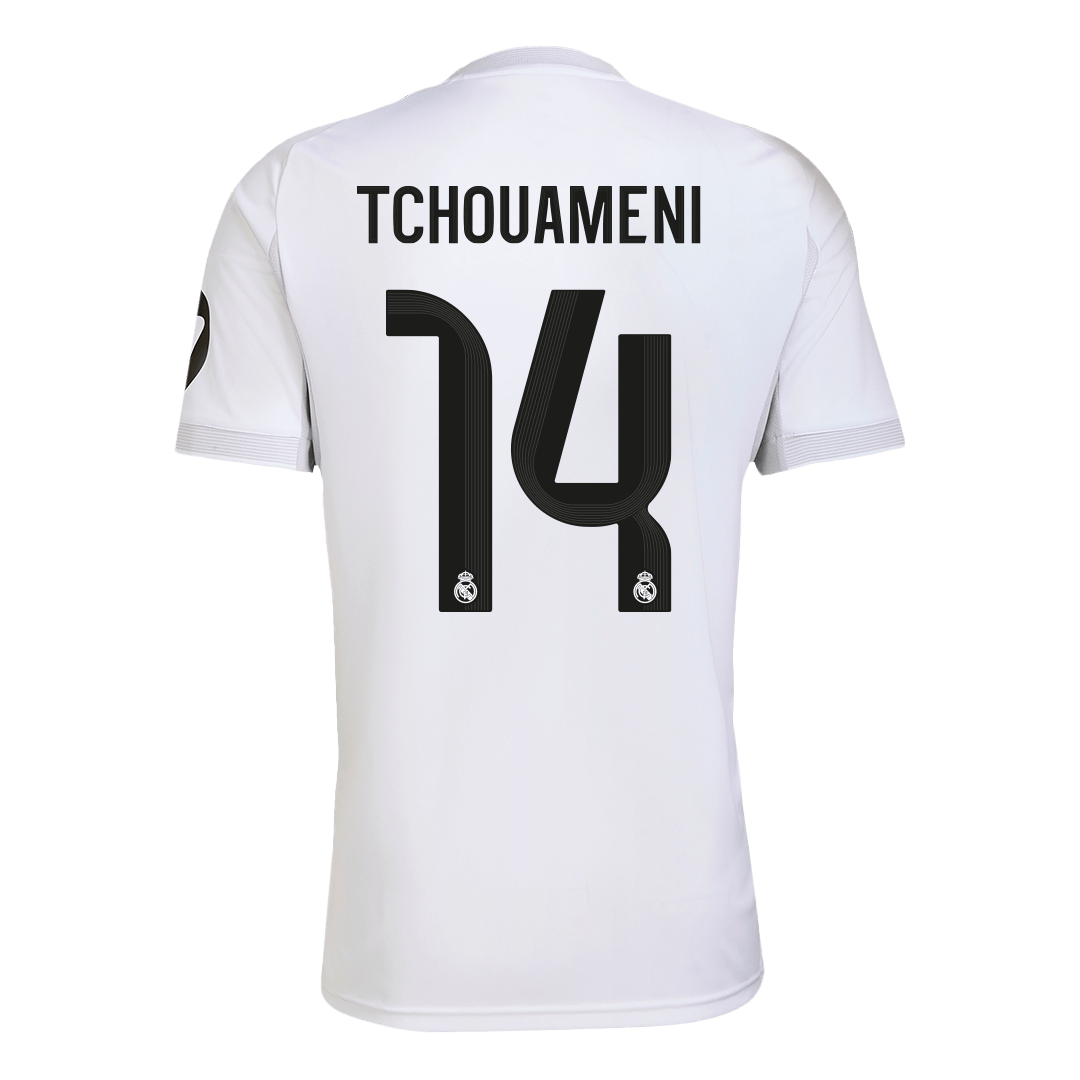 TCHOUAMENI #14 Real Madrid Mens Home Soccer Jersey 2025/26 White [PREMIUM]
