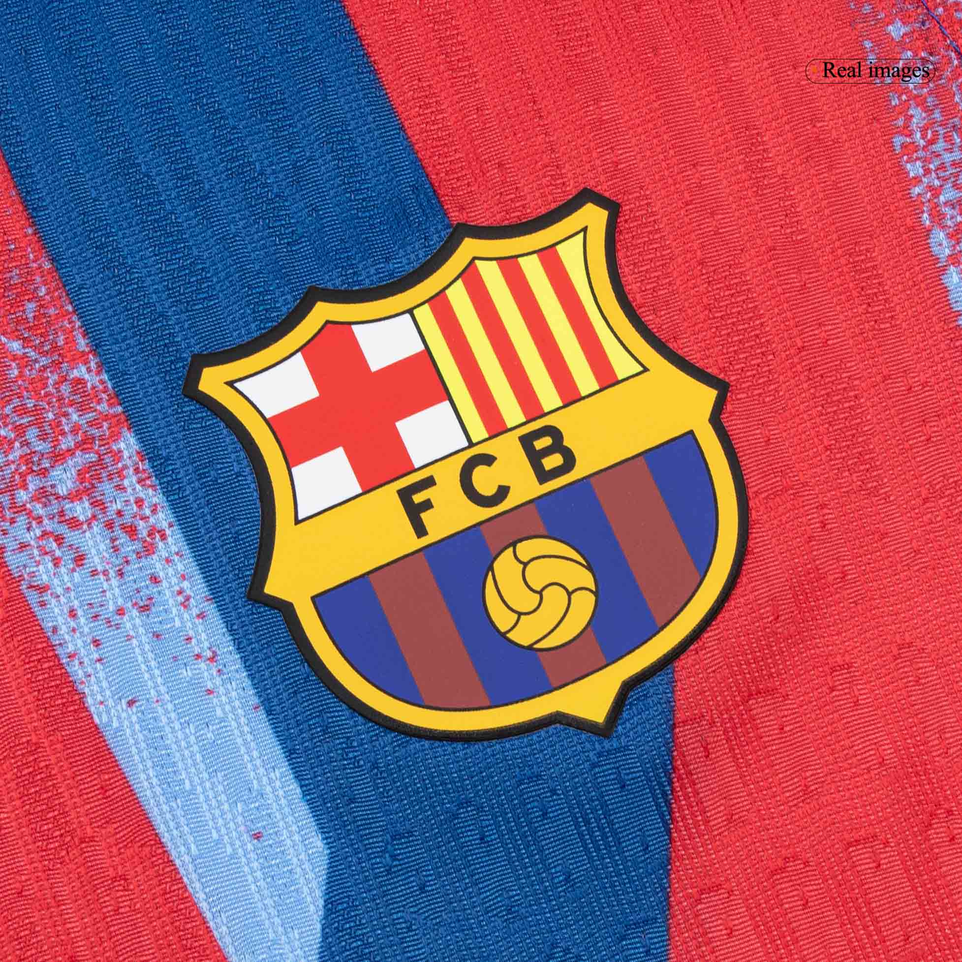 Barcelona Mens Fourth Away Soccer Jersey 2025/26 Red&Blue - Player Version