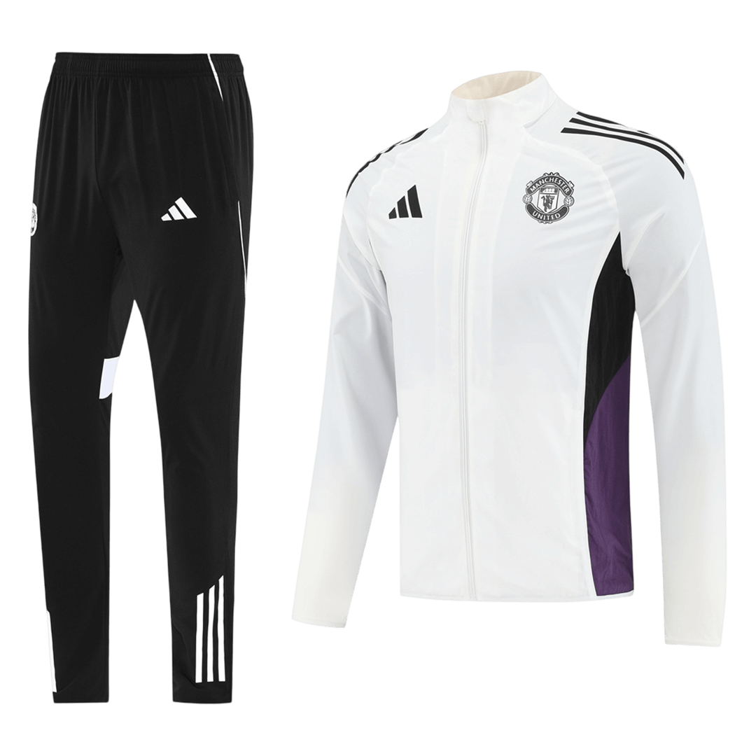 Manchester United Mens Training Tracksuit Kit 2025/26 White