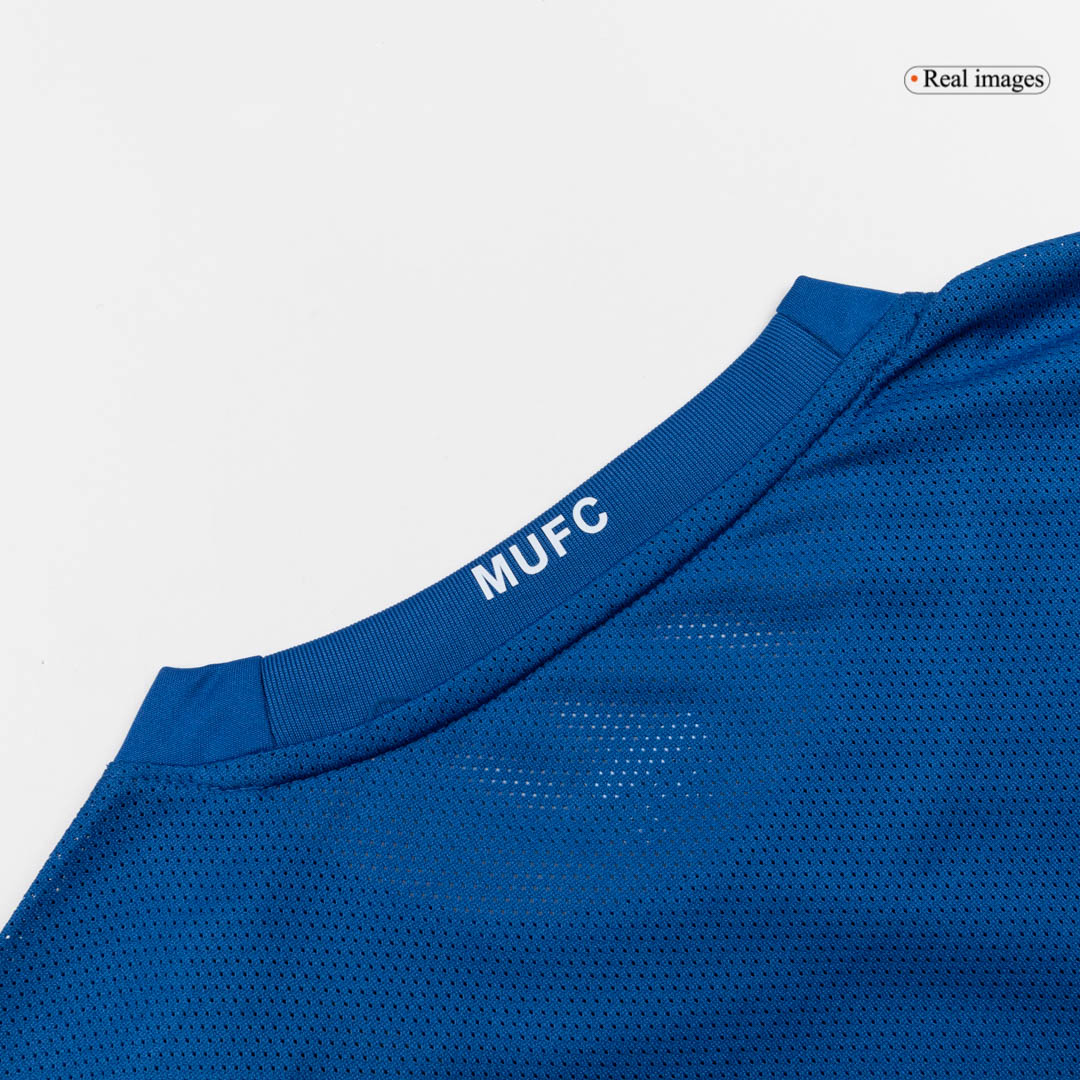 Retro Manchester United Mens Third Away Soccer Jersey 2008/09 Blue
