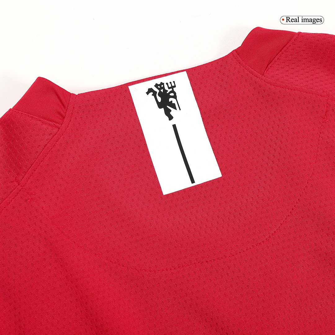 Retro RONALDO #7 Manchester United Mens Home Long Sleeve Soccer Jersey UCL Final UCL 2007/08 Red
