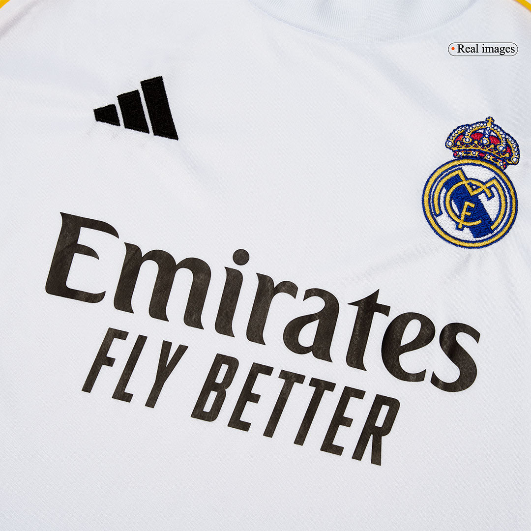 Real Madrid Mens Home Long Sleeve Soccer Jersey 2025/26 White