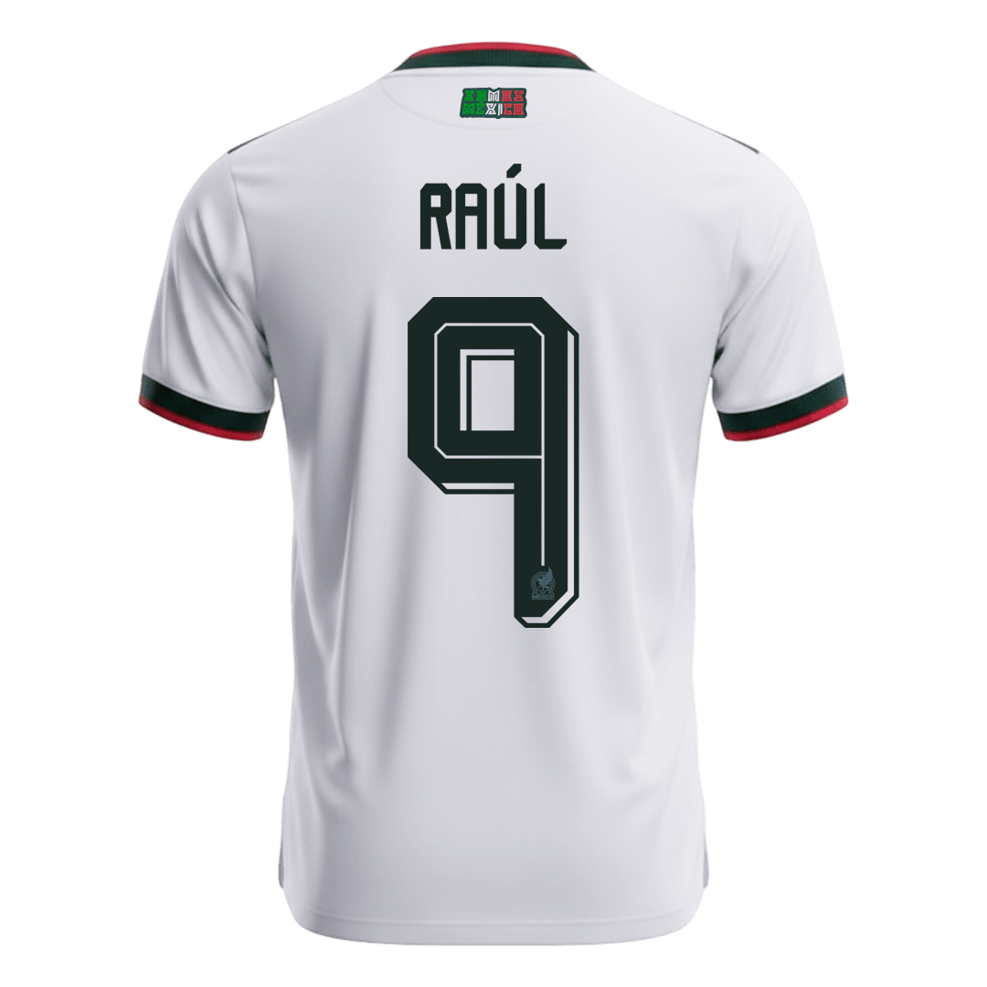 RAÚL #9 Mexico Mens Away Soccer Jersey World Cup 2026 White
