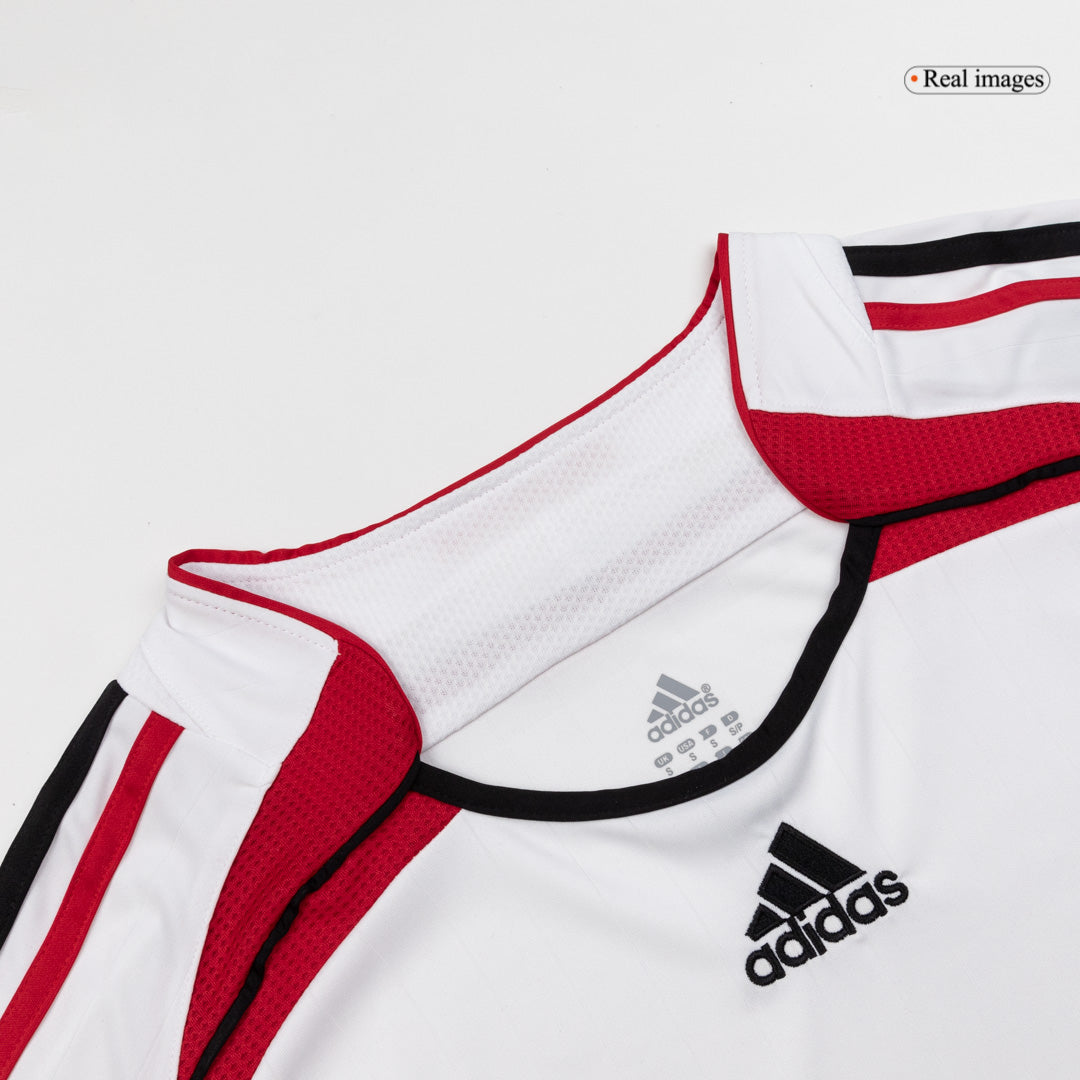 Retro AC Milan Mens Away Long Sleeve Soccer Jersey 2006/07 White