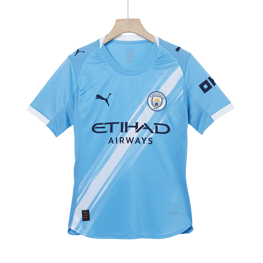 DE BRUYNE #17 Manchester City Mens Home Soccer Jersey 2025/26 Blue - Player Version