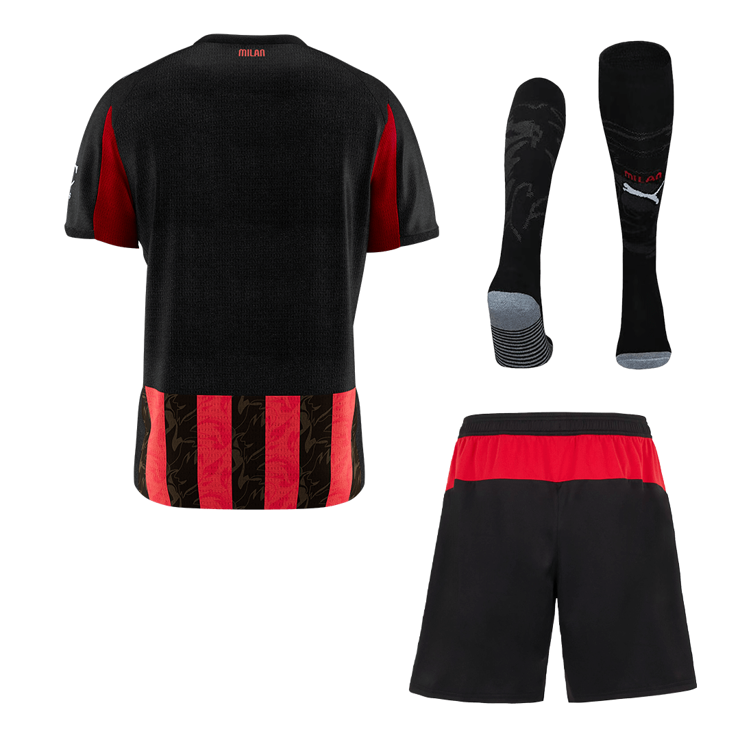 AC Milan Mens Home Soccer Full Set 2025/26 Red&Black [PREMIUM]