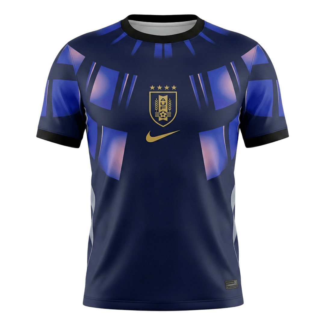 Uruguay Mens Away Soccer Jersey World Cup 2026 Navy