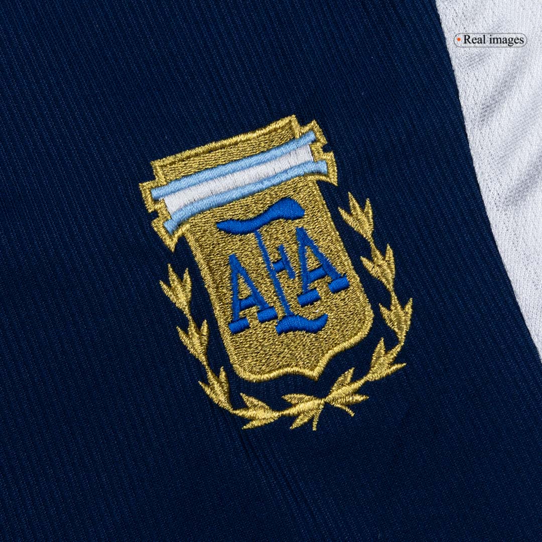 Retro Argentina Mens Away Soccer Jersey 1998 Navy