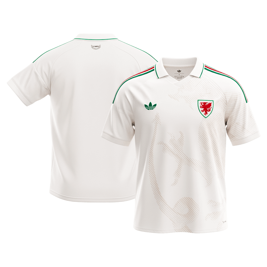 Wales Mens Away Soccer Jersey World Cup 2026 White