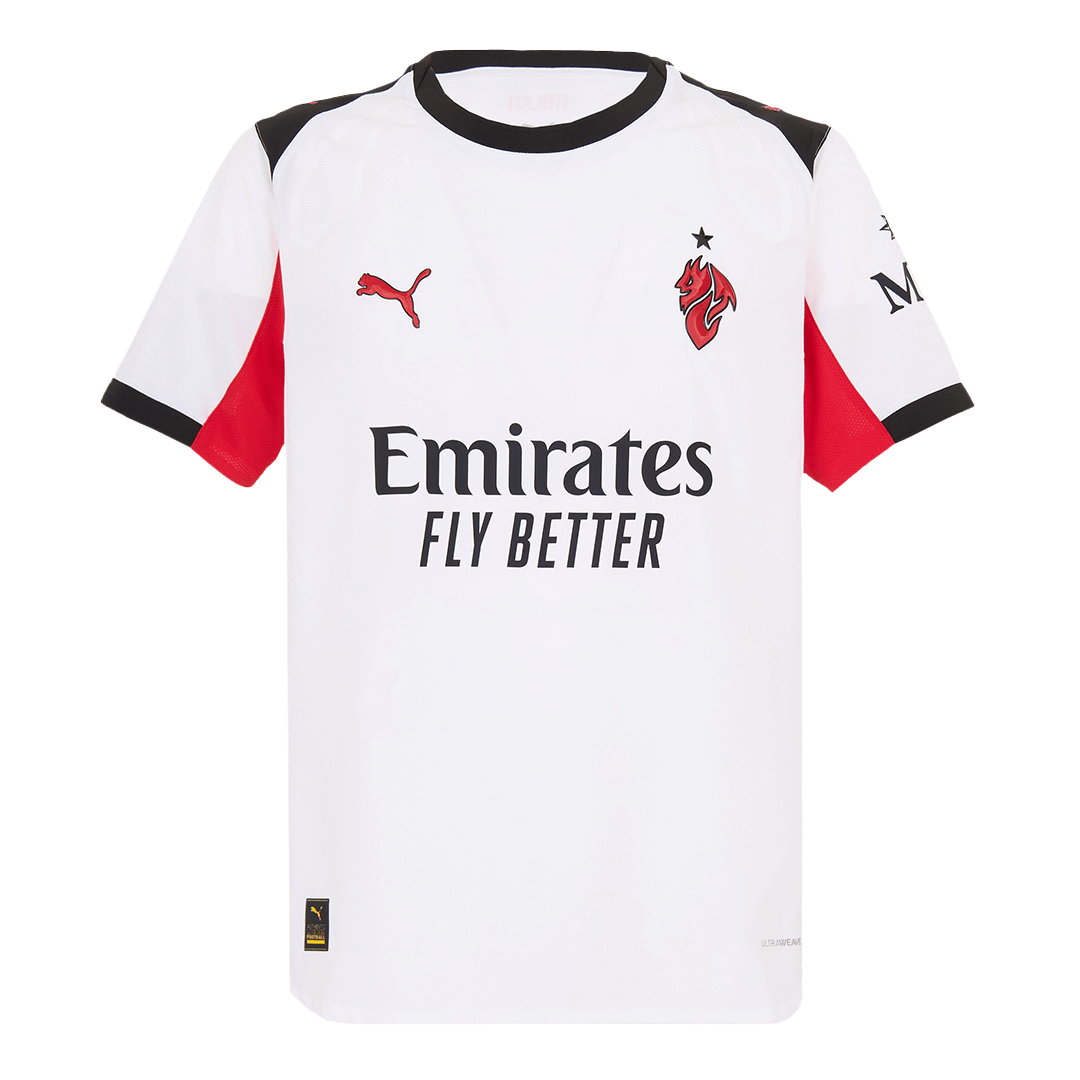 AC Milan Mens Away Soccer Jersey 2025/26 White - Player Version