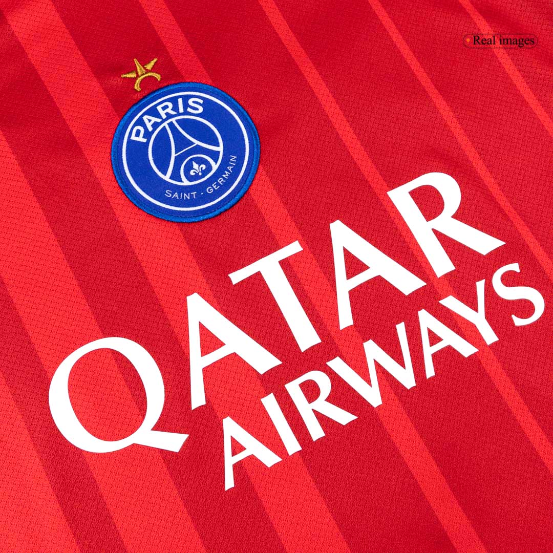 PSG Mens Third Away Soccer Jersey 2025/26 Red