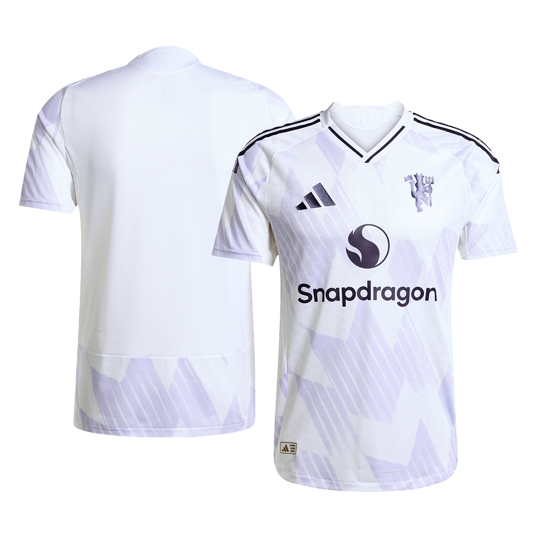 Manchester United Mens Away Soccer Jersey 2025/26 White - Player Version