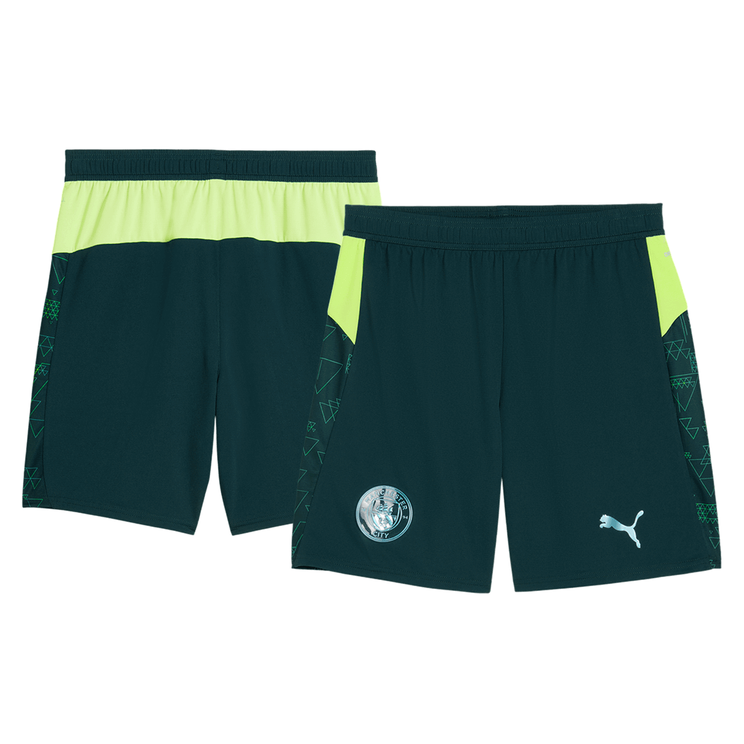 Manchester City Mens Fourth Away Soccer Shorts 2025/26 Green